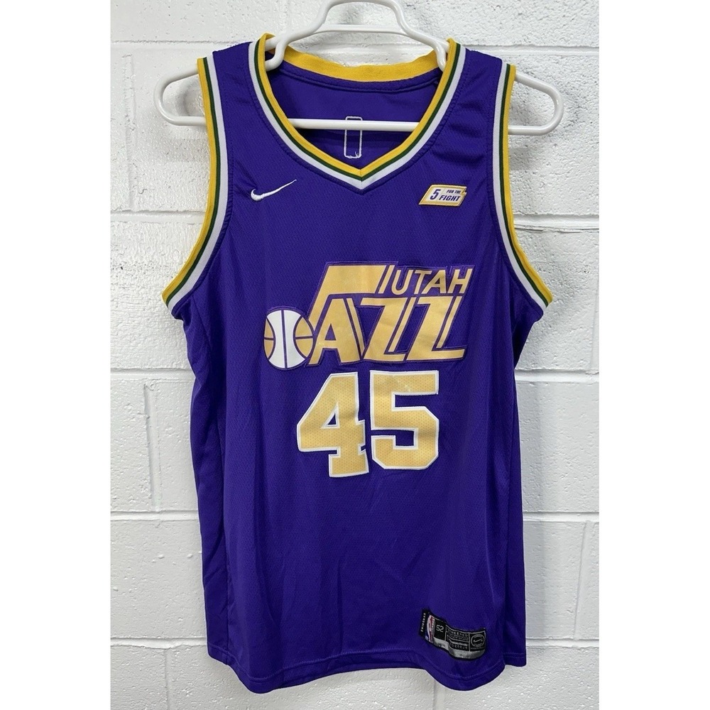 Nike Basketball Jersey Purple Utah Jazz Donovan Mitchell 45 / Mens 52